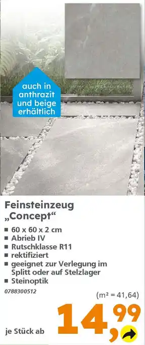 Globus Baumarkt Feinsteinzeug „Concept" Angebot