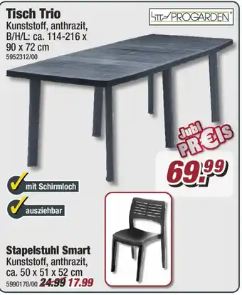 Poco PROGARDEN Tisch Trio Angebot