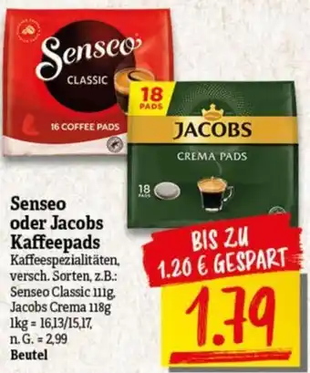 NP Discount Senseo oder Jacobs Kaffeepads Angebot