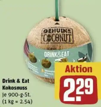 REWE Drink & Eat Kokosnuss 900 g St. Angebot