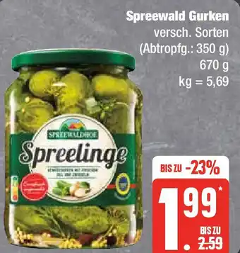 Edeka Spreewald Gurken 670 g Angebot