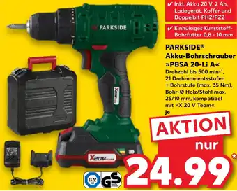 Kaufland PARKSIDE Akku-Bohrschrauber PBSA 20-Li A Angebot