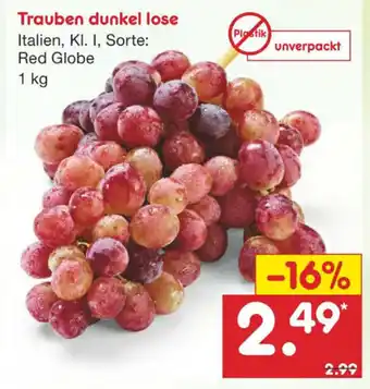 Netto Marken-Discount Trauben dunkel lose 1kg Angebot