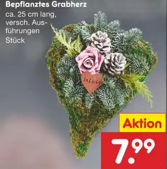 Netto Marken-Discount Bepflanztes Grabherz Angebot