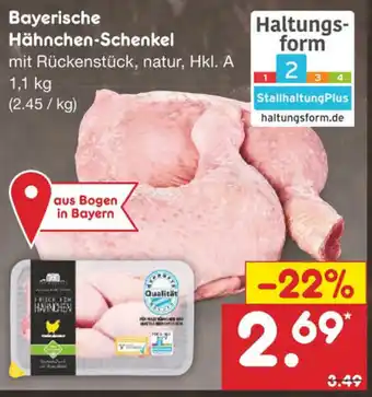 Netto Marken-Discount Bayerische Hähnchen Schenkel 1,1kg Angebot