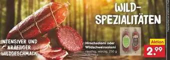 Netto Marken-Discount Hirschsalami oder Wildschweinsalami 250g Angebot