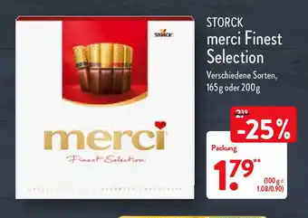 Aldi Nord Storck merci Finest Selection 165/200g Angebot