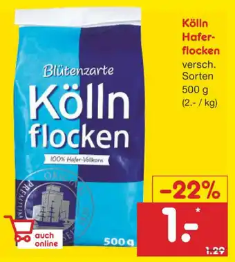 Netto Marken-Discount Kölln Haferflocken 500g Angebot