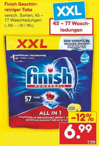 Netto Marken-Discount Finish Geschirreiniger Tabs Angebot