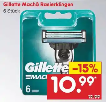 Netto Marken-Discount Gillette Mach 3 Rasierklingen Angebot