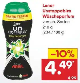 Netto Marken-Discount Lenor Unstoppables Wäscheparfüm 210g Angebot