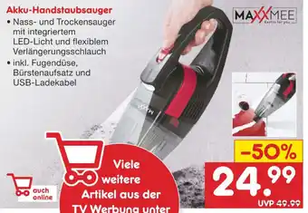 Netto Marken-Discount Maxxmee Akku Handstaubsauger Angebot