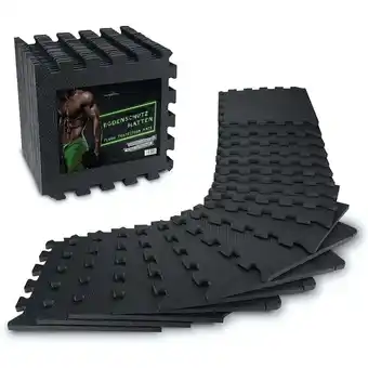 ManoMano AthleticPro Bodenschutzmatte Fitness [31x31cm] - 18 extra Dicke Bodenmatten [20% mehr Schutz] - rutschfeste Schutzmatten für  Angebot