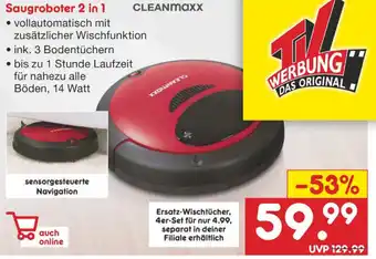 Netto Marken-Discount Cleanmaxx Saugroboter 2in1 Angebot