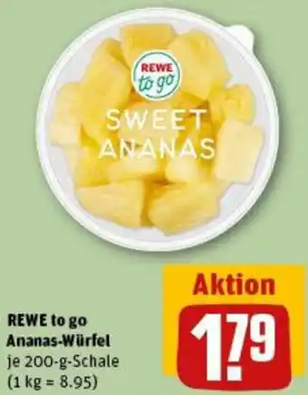 REWE REWE to go Ananas-Würfel 200 g Schale Angebot