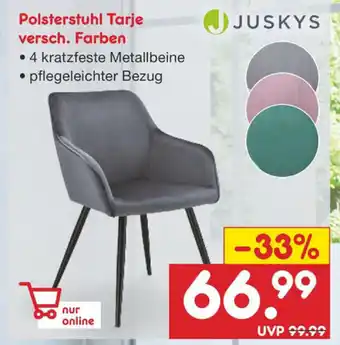 Netto Marken-Discount Juskys Polsterstuhl Tarje Angebot