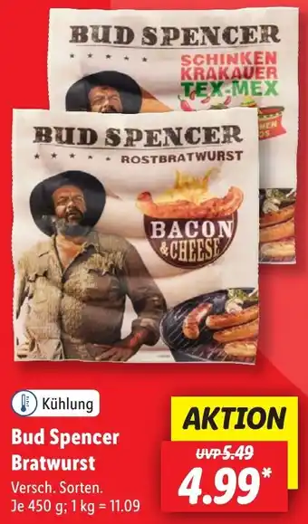 Lidl Bud Spencer Bratwurst 450 g Angebot