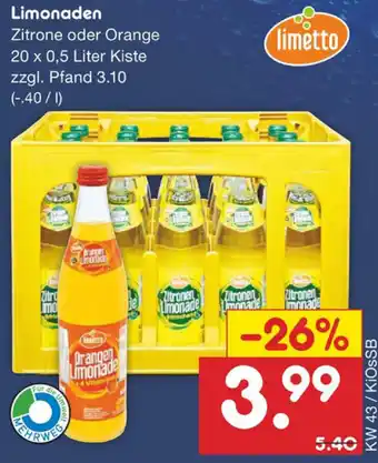 Netto Marken-Discount Limonaden 20x0,5L Angebot