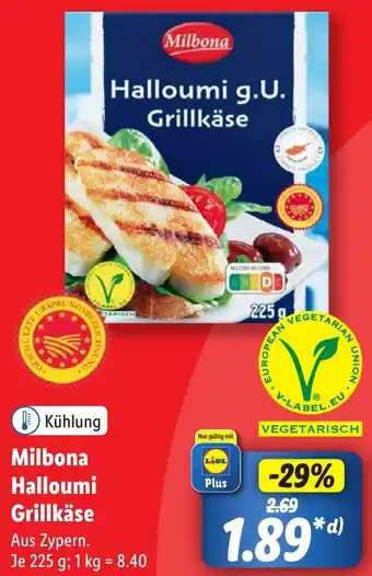 Lidl Milbona Halloumi Grillkäse 225 g Angebot