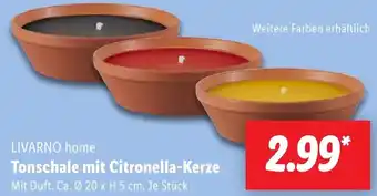 Lidl LIVARNO home Tonschale mit Citronella-Kerze Angebot