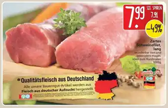 WEZ Bauern Gut Zartes Schweinefilet lang 1000g Angebot