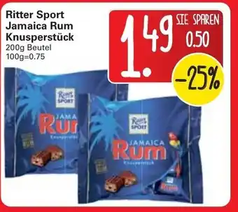 WEZ Ritter Sport Jamaica Rum Knusperstück 200g Beutel Angebot