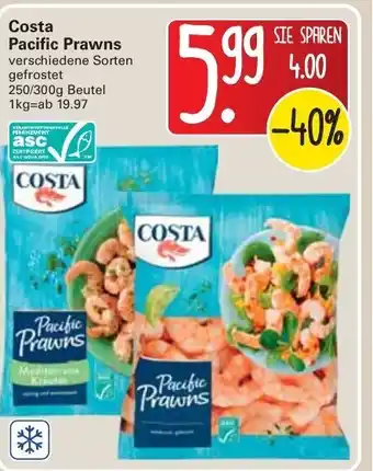 WEZ Costa Pacific Prawns 250-300g Beutel Angebot