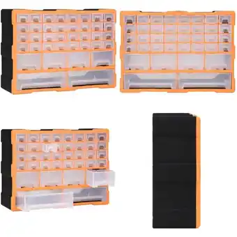 ManoMano Multi-Schubladen-Organizer mit 40 Schubladen 52x16x37,5 cm - Multi-Schubladen-Organizer, Werkzeug-Organizer, Sortierkasten, S Angebot