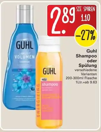 WEZ Guhl Shampoo oder Spülung 200/300ml Angebot