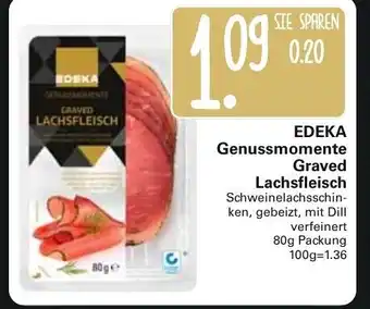 WEZ Edeka Genussmomente Graved Lachsfleisch 80g Angebot