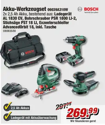 Poco Bosch Akku Werkzeugset 06039A310W Angebot