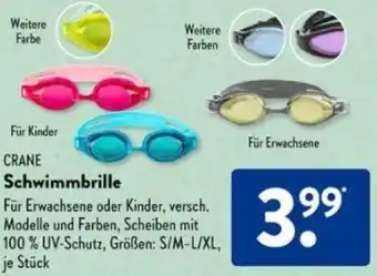 Aldi Süd CRANE Schwimmbrille Angebot