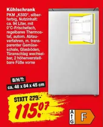 Repo Markt Kühlschrank PKM „KS93" Angebot