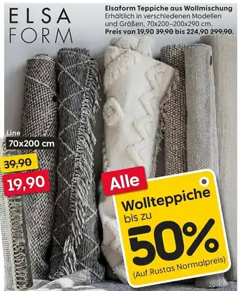 Rusta Elsaform Teppiche aus Wollmischung Angebot