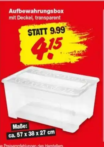 Repo Markt Aufbewahrungsbox mit Deckel, transparent Angebot