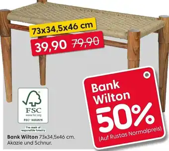 Rusta Bank Wilton Angebot