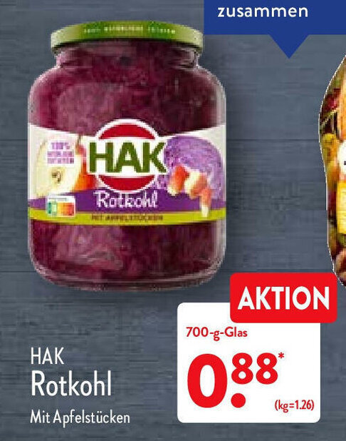 Wunderbar Hak Rotkohl Angebot Bilder