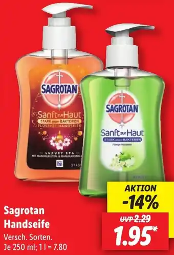 Lidl Sagrotan Handseife 250 ml Angebot