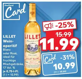 Kaufland LILLET Wein- aperitif 0,5 l Fl. Angebot