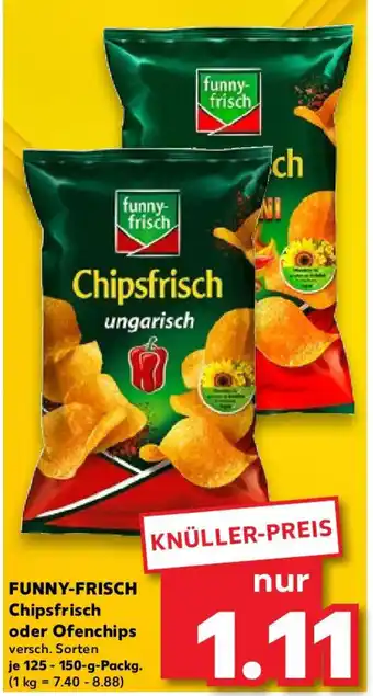 Kaufland FUNNY-FRISCH Chipsfrisch oder Ofenchips 125-150-g-Packg. Angebot