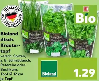 Kaufland Bio dtsch. Kräuter- topf Angebot