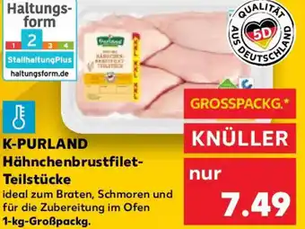 Kaufland K-PURLAND Hähnchenbrustfilet- Teilstücke 1-kg-Großpackg. Angebot