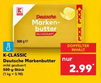 Kaufland K-CLASSIC Deutsche Markenbutter 500-g-Stück Angebot