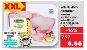 Kaufland K-PURLAND Hähnchen- Keulennatur 2-kg-Großpackg. Angebot