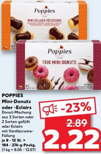 Kaufland POPPIES Mini-Donuts oder -Eclairs Donut-Mischung 184-276 g Packg. Angebot