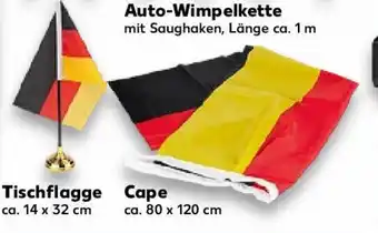 Kaufland Tischflagge Cape ca. 14 x 32 cm, Cape ca. 80 x 120 cm Angebot