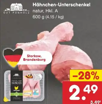 Netto Marken-Discount GUT PONHOLZ Hähnchen-Unterschenkel 600 g Angebot