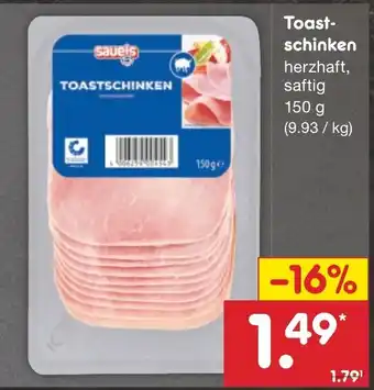 Netto Marken-Discount Toast- schinken 150 g Angebot