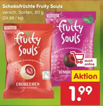 Netto Marken-Discount Schokofrüchte Fruity Souls 80 g Angebot