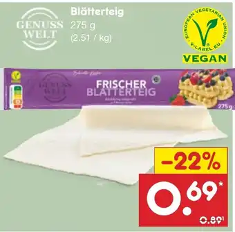 Netto Marken-Discount GENUSS WELT Blätterteig 275 g Angebot